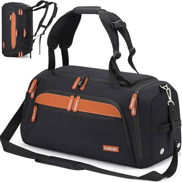 NWT! 38L Convertible Lightweight Duffel Backpack - Nylon/Polyester/Faux Leather - Picture 1 of 16